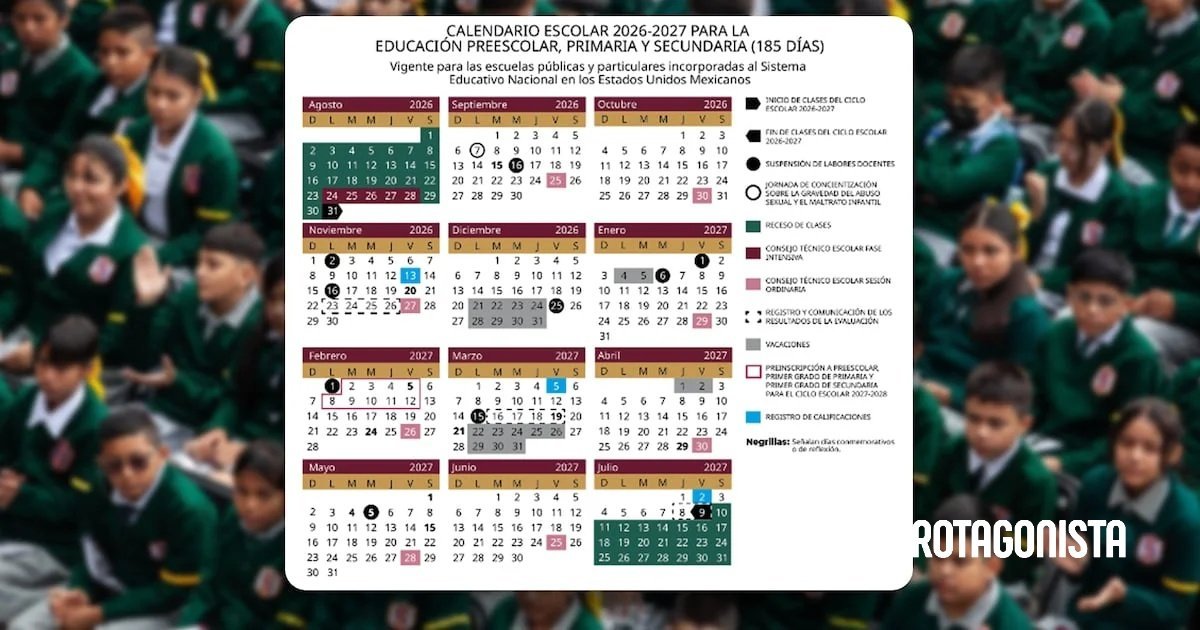 SEP revela calendario oficial 2026-2027: fechas clave para el próximo ciclo escolar